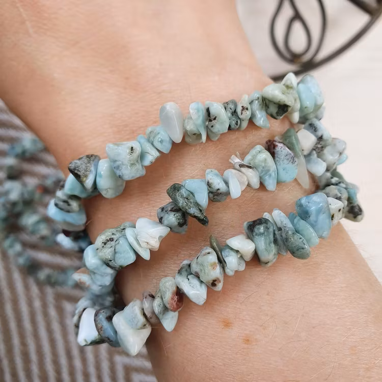Armband med Larimar 17 cm