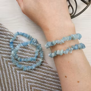 Armband med Akvamarin 17,5 cm