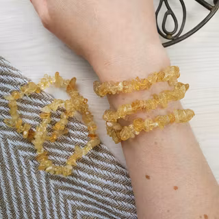 Armband av Citrin (upphettad ametist) 17 cm