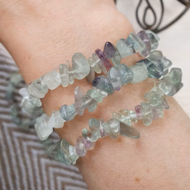 Armband med Regnbågsfluorit 16,5 cm