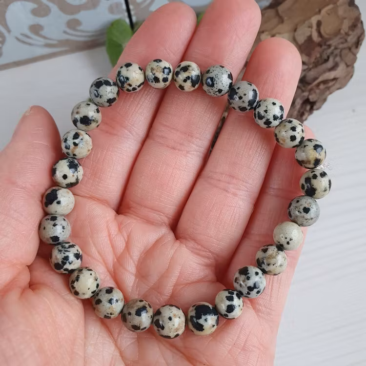 Armband Dalmatiner Jaspis 19 cm