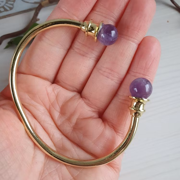 Armring Ametist mässing onesize