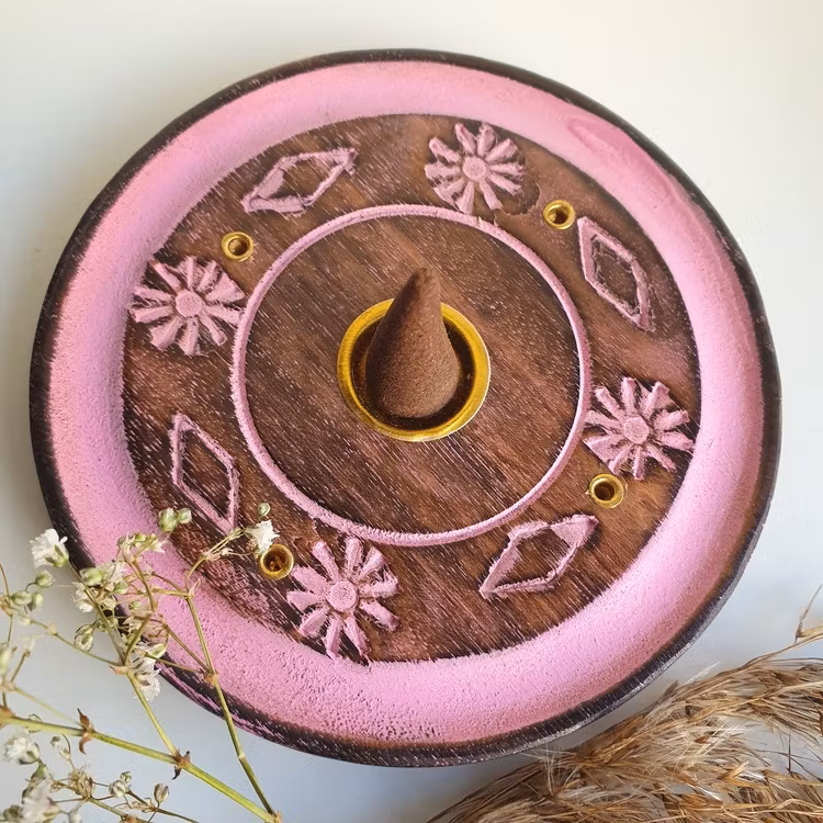 Rökelsehållare för stickor och koner, Rosa