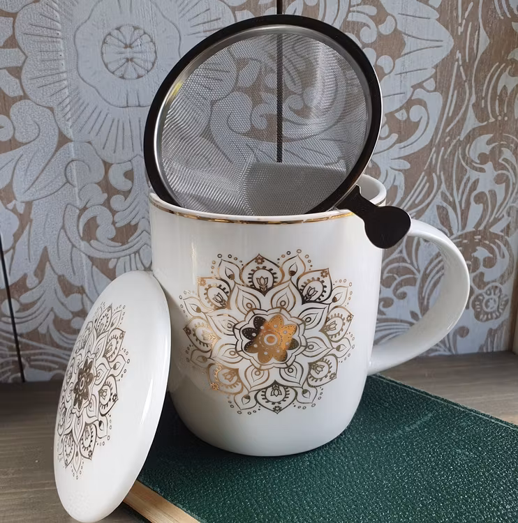 Temugg med sil Mandala