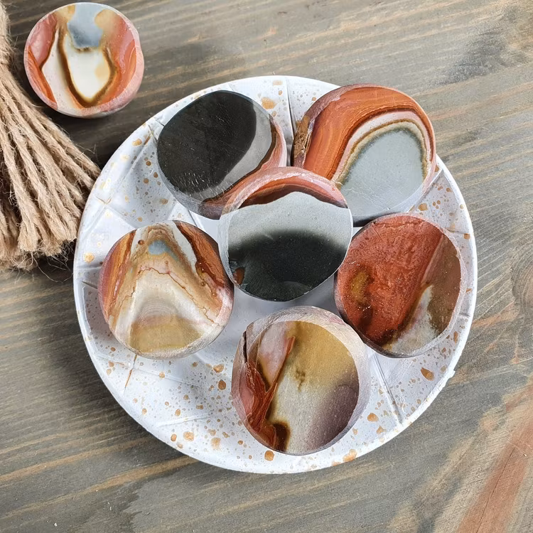 Flodägg Emaägg Polykrom Jaspis 35-50 g