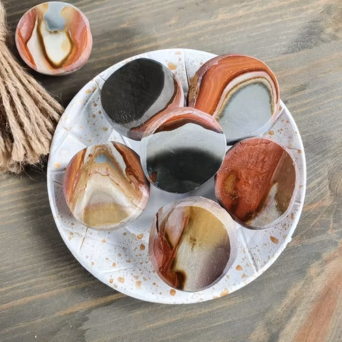 Flodägg Emaägg Polykrom Jaspis 35-50 g