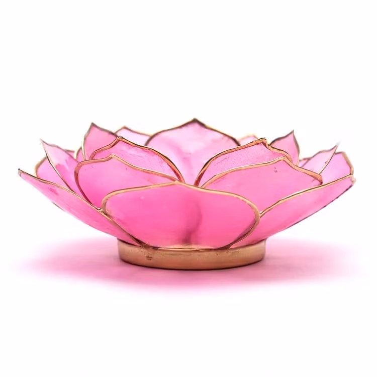 Ljushållare Lotus Petal Rosa/guld