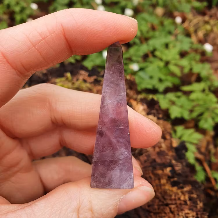 Torn lila Fluorit 5 cm, detta ex