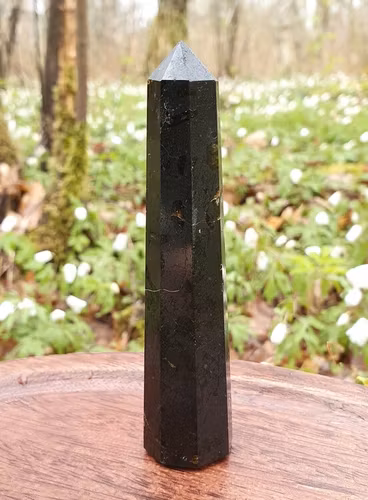 Spets av Svart Turmalin 10 cm. Detta ex