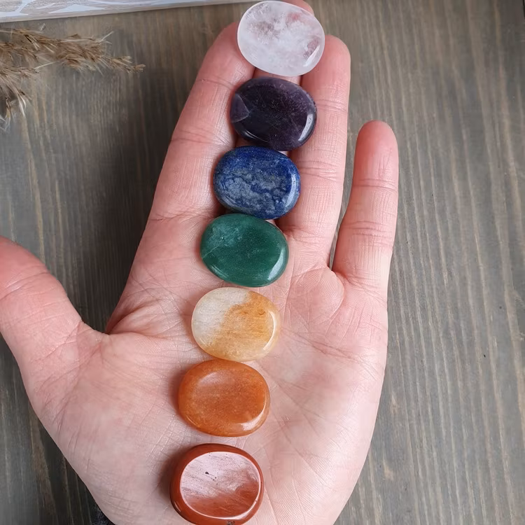 Mini No Worry stenar, Chakra set. 7 st