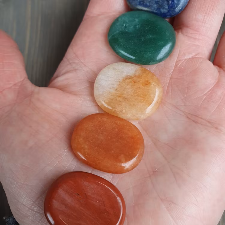 Mini No Worry stenar, Chakra set. 7 st