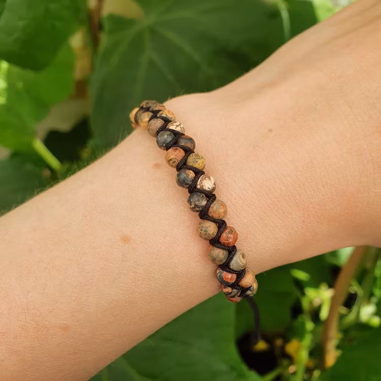 Armband med Leopard Jaspis