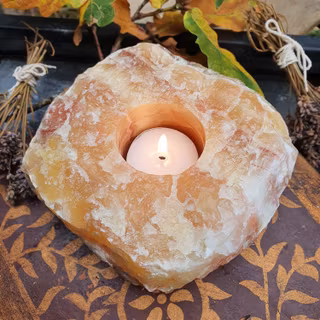 Ljuslykta Orange kalcit, 1400 g. Detta ex