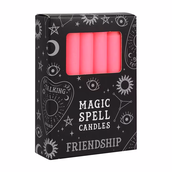 Spell Candles /Affirmationsljus Rosa Friendship 12 p