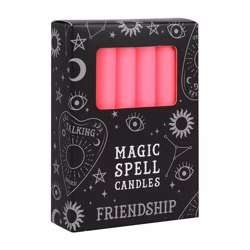 Spell Candles /Affirmationsljus Rosa Friendship 12 p