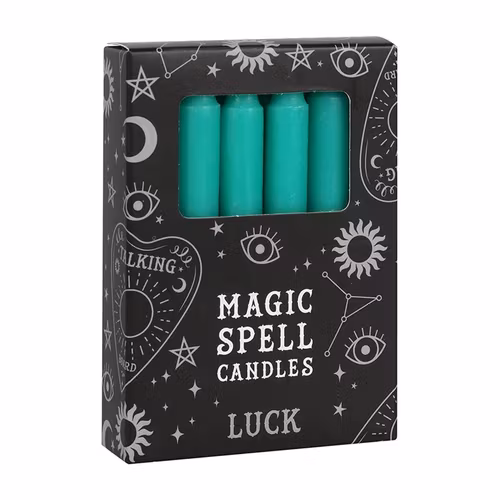 Spell Candles /Affirmationsljus Grön Luck 12 p