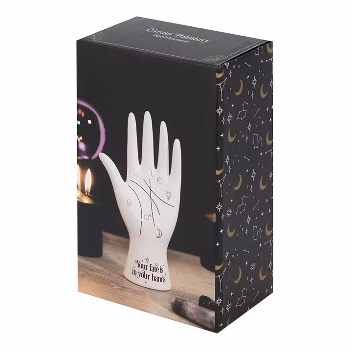 Vit Zodiac hand av porslin