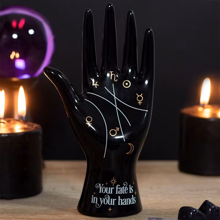 Svart Zodiac hand av porslin
