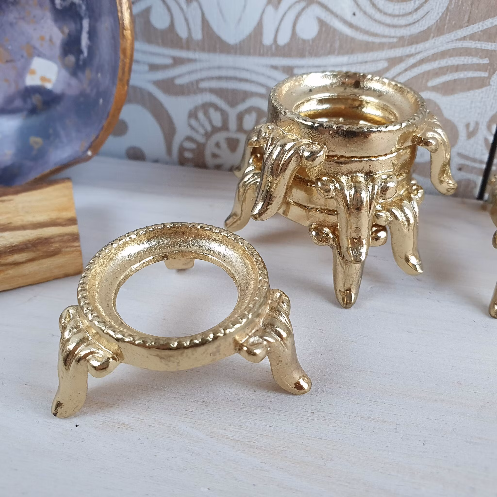 Klotställ mässing för klot på 3-10 cm i diameter
