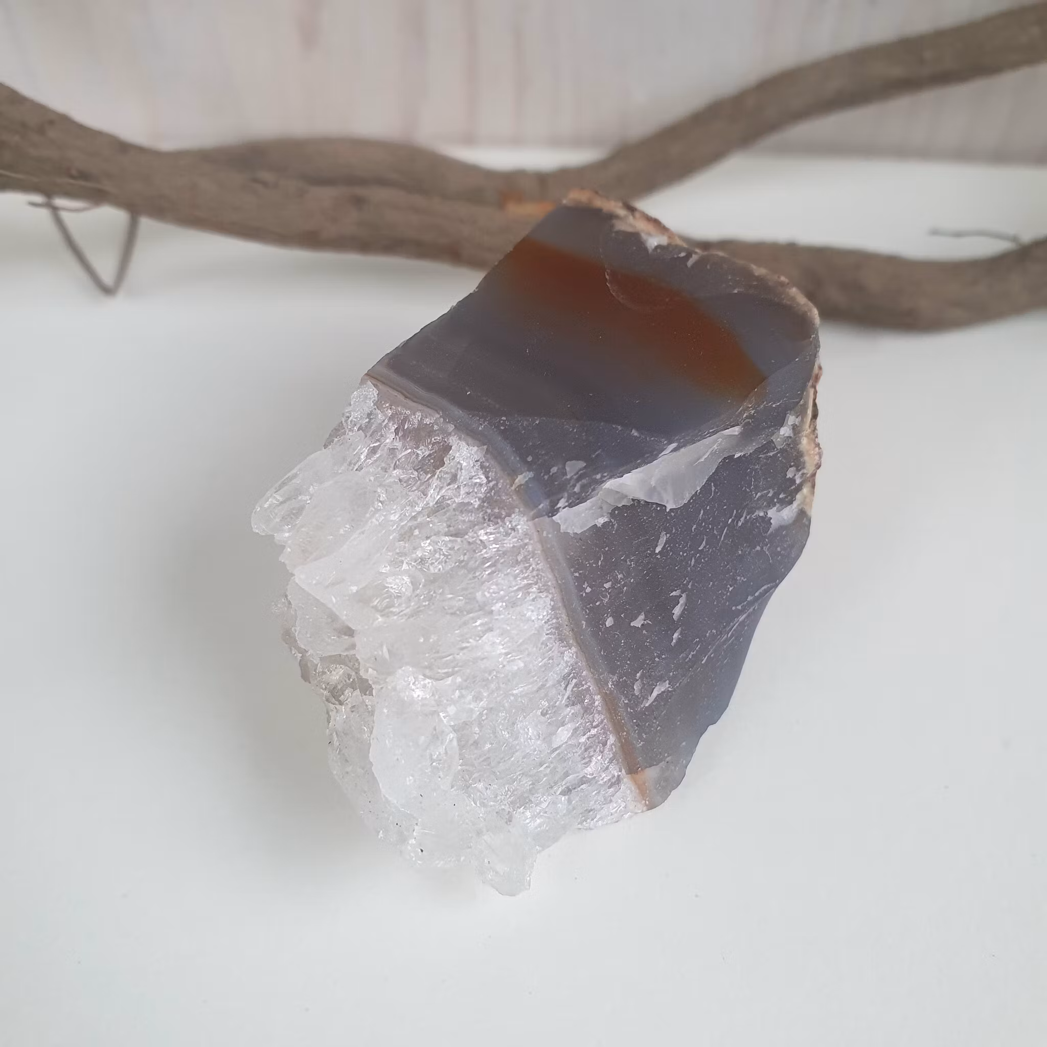 Rå Agat med druzy, 37 g. Detta ex