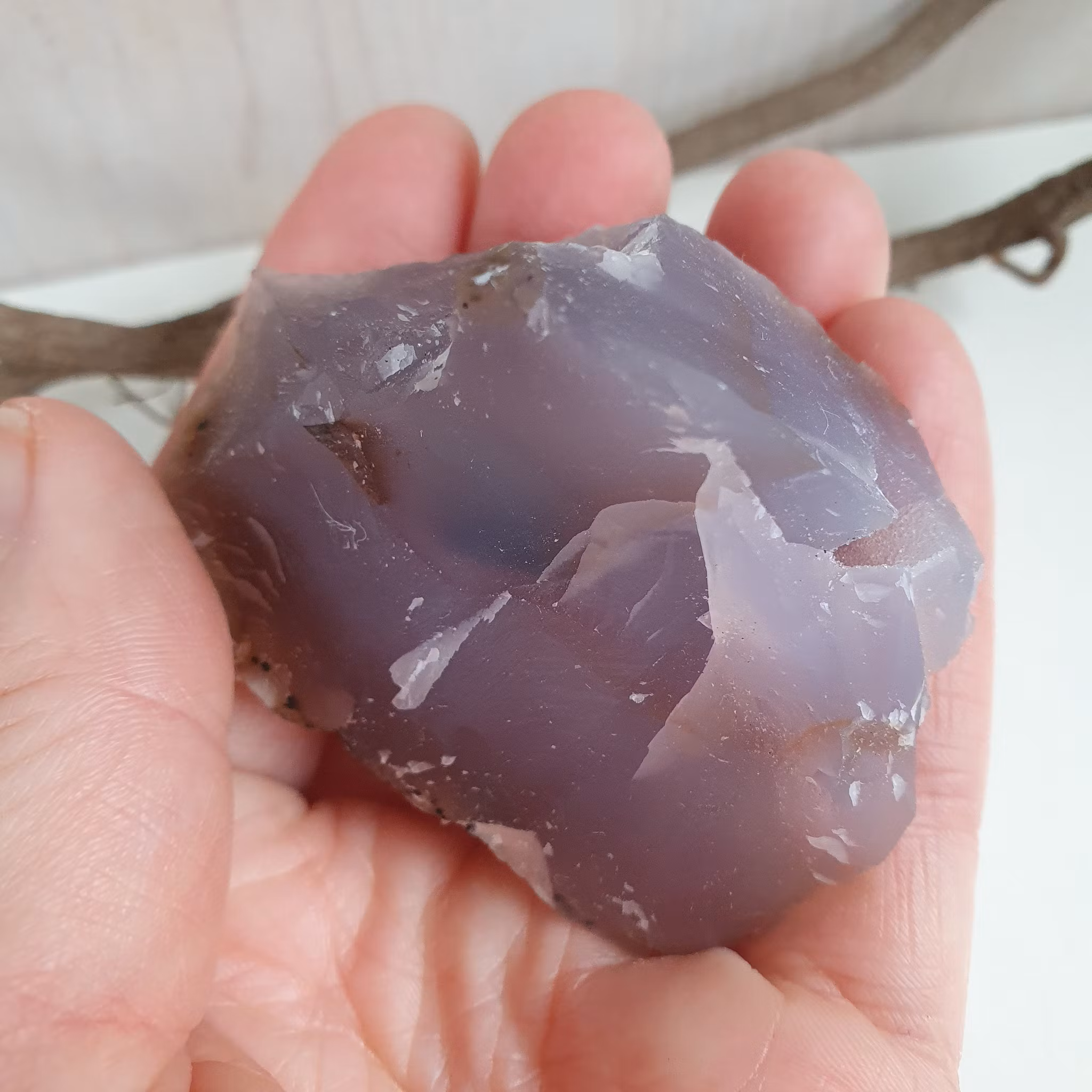 Rå Agat med druzy, 84 g. Detta ex