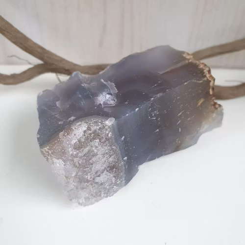 Rå Agat med druzy, 102 g. Detta ex