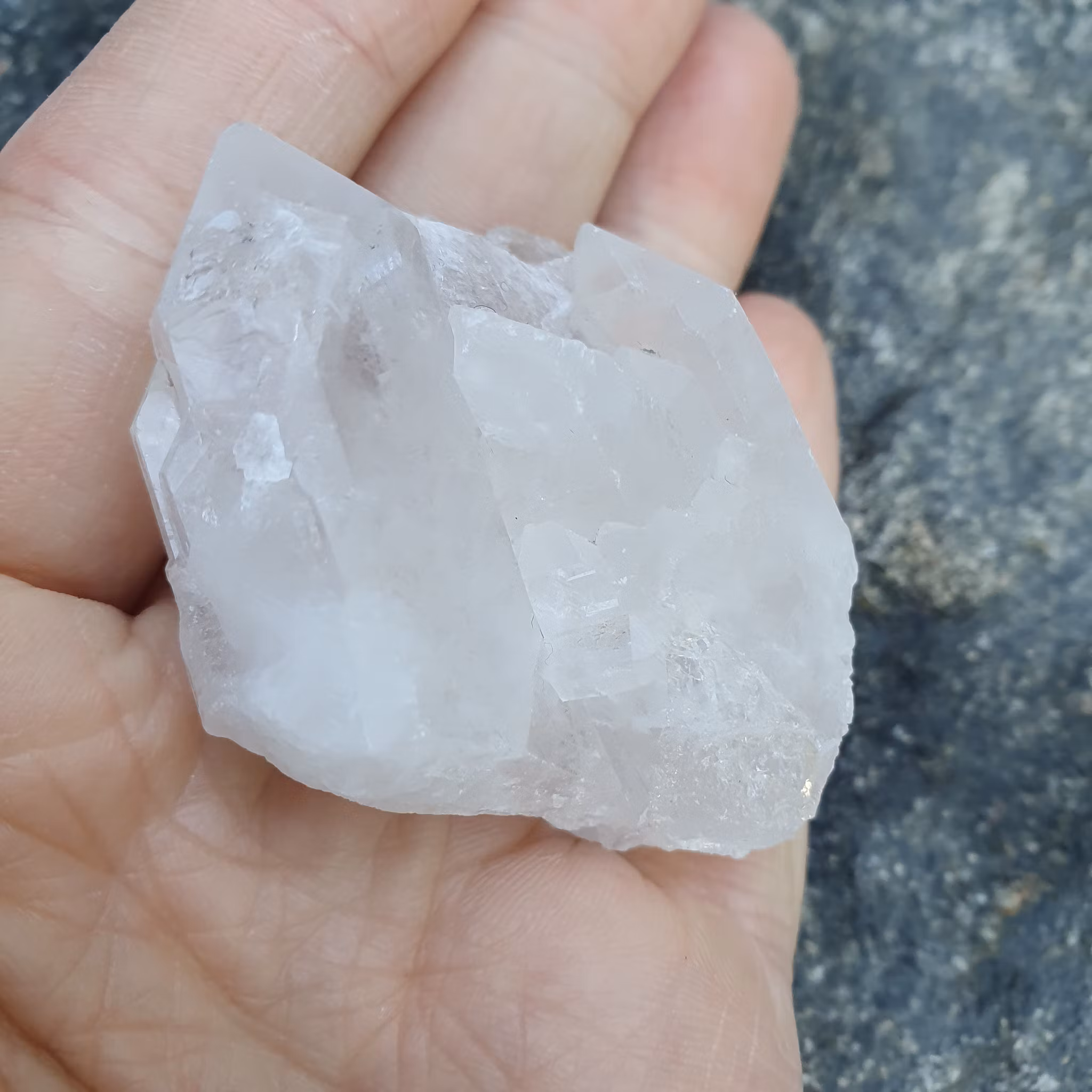 Rå Bergkristall med spetsar, 50 g. Detta ex