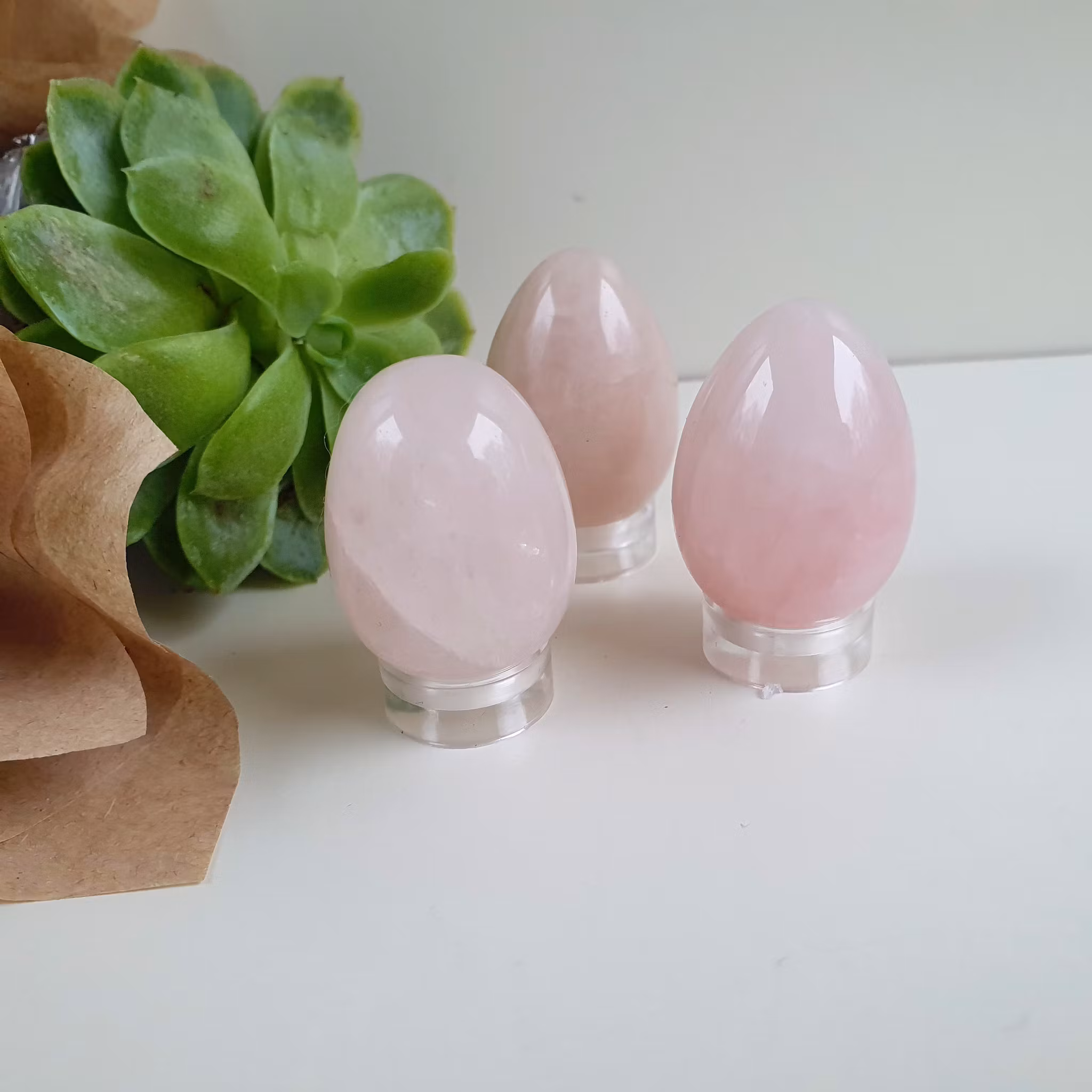 Ägg av Rosenkvarts 3 cm