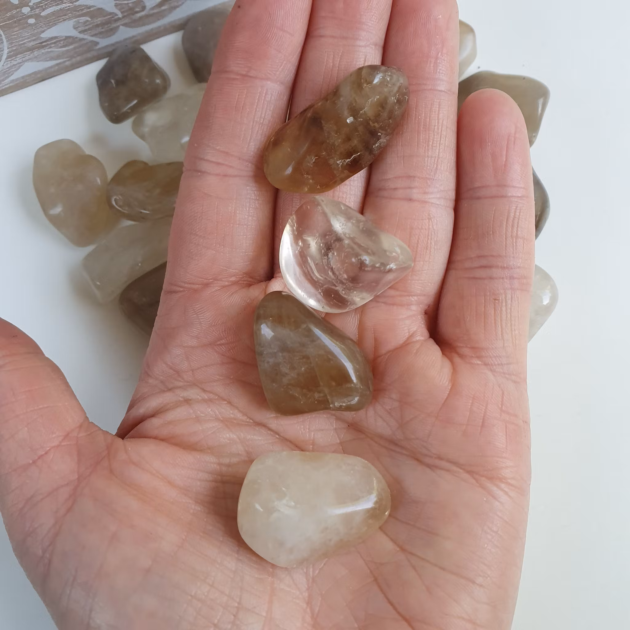 Trumlad Naturlig Citrin, 5-9 g XS. Vi väljer