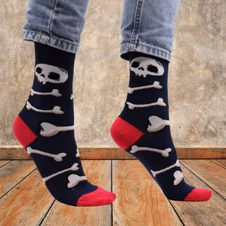 Strumpor Hop Hare, Skulls and Bones stl 36-39 Bambustrumpor