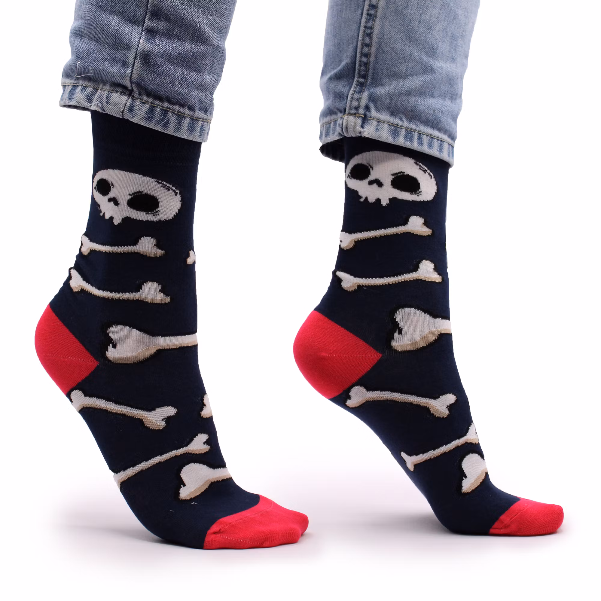 Strumpor Hop Hare, Skulls and Bones stl 36-39 Bambustrumpor