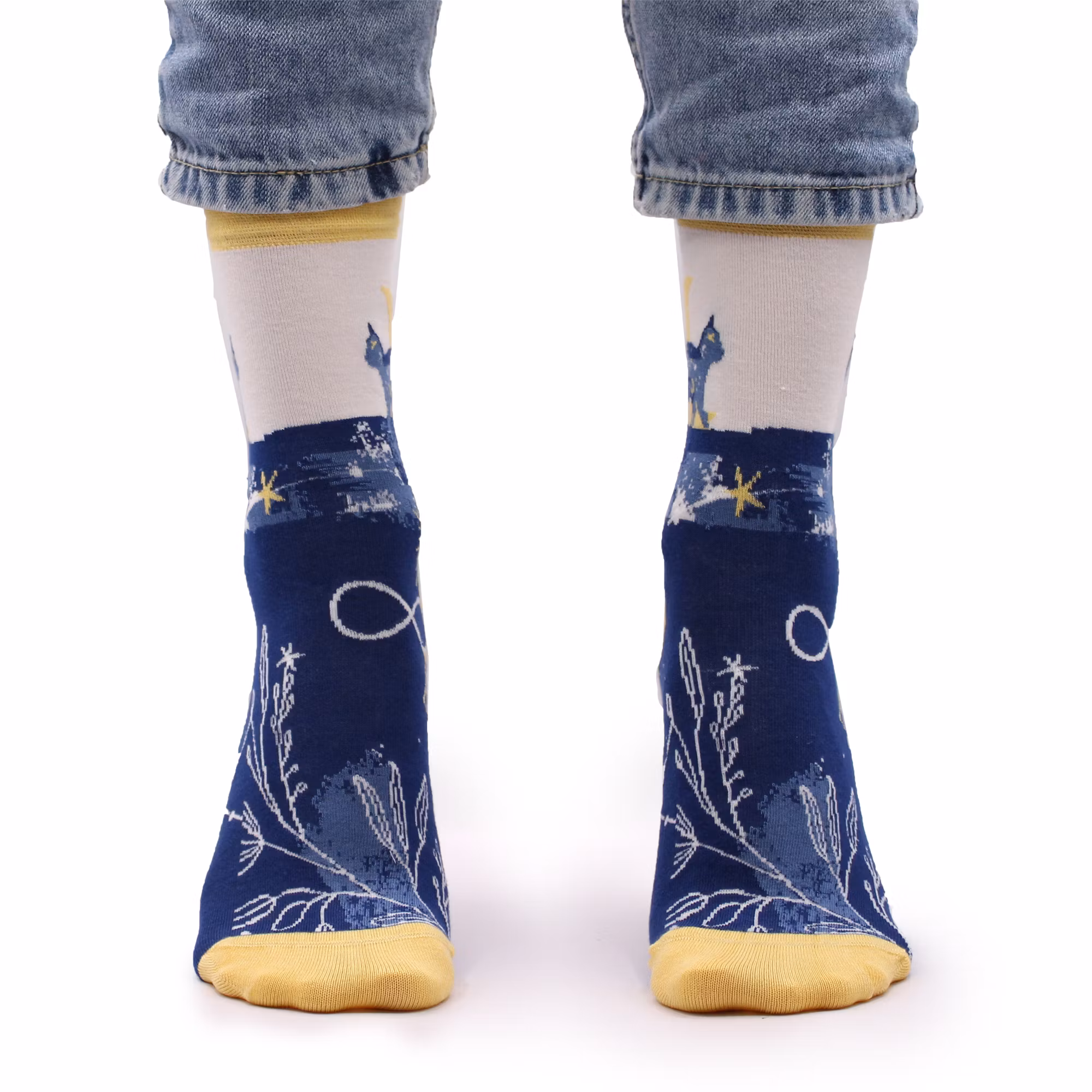 Strumpor Hop Hare, Midnight Cat stl 36-39 Bambustrumpor