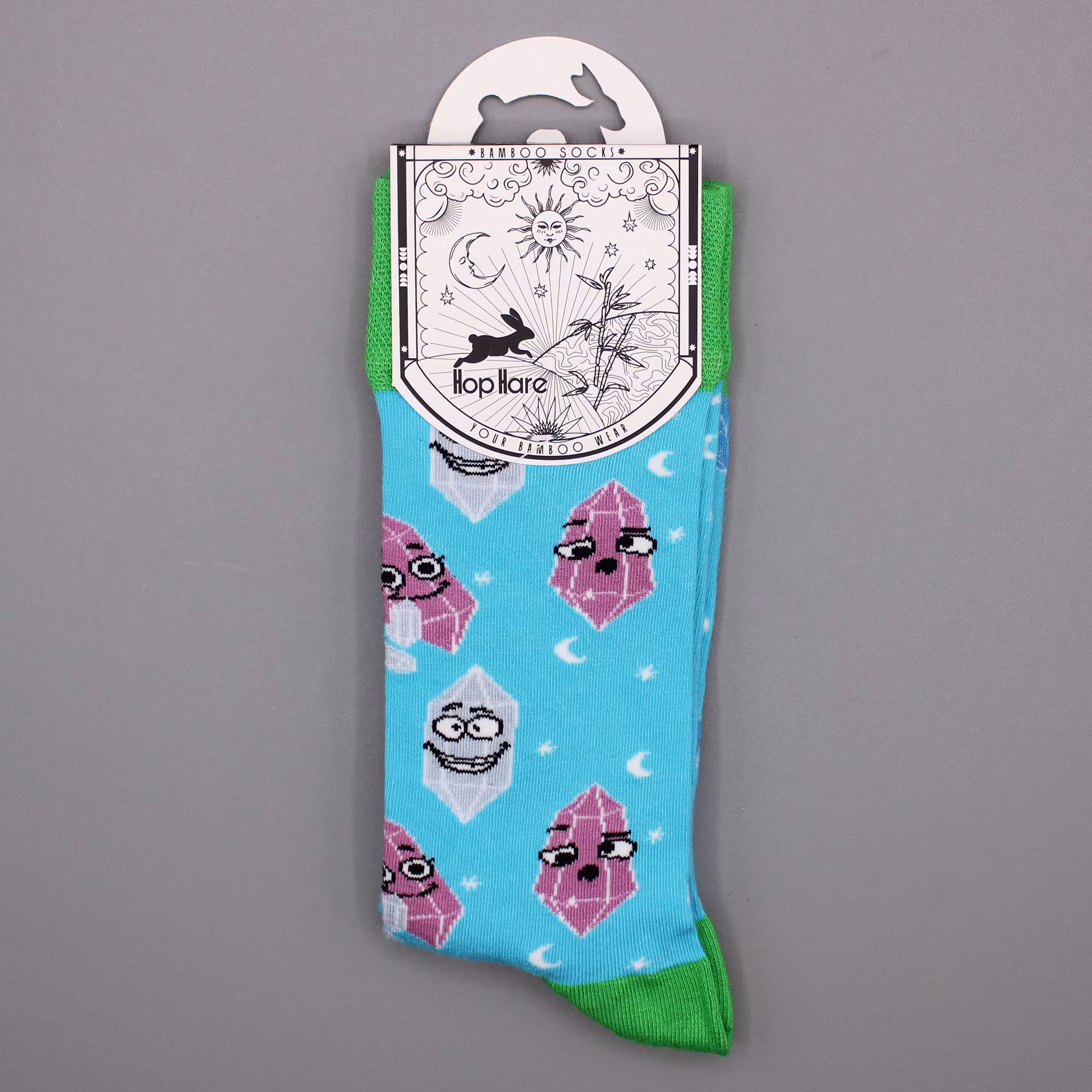 Strumpor Hop Hare, Lucky Gemstones stl 36-39 Bambustrumpor