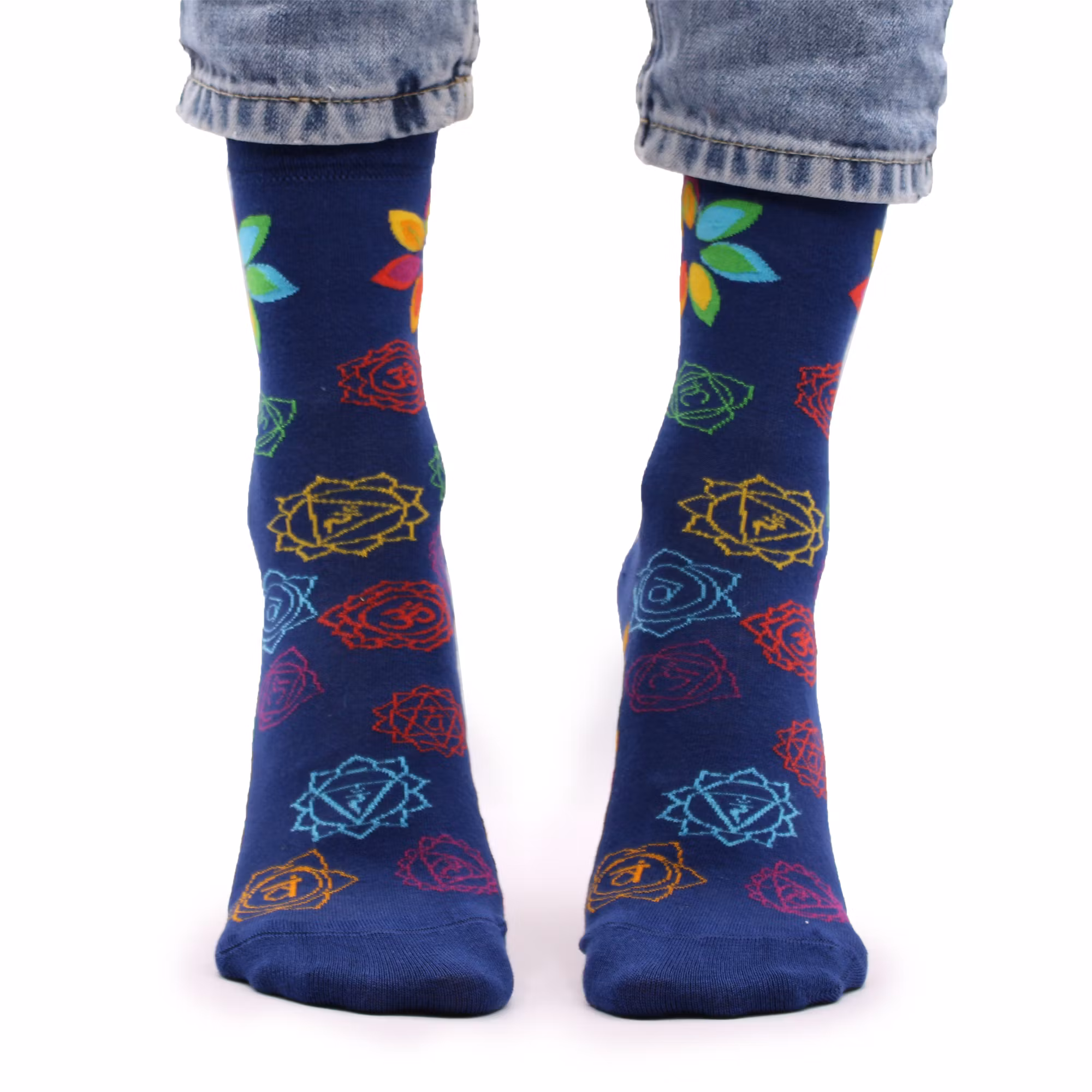 Strumpor Hop Hare, Rainbow Chakra stl 36-39 Bambustrumpor