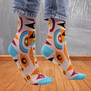 Strumpor Hop Hare, Psychedelic Evil Eye stl 36-39 Bambustrumpor