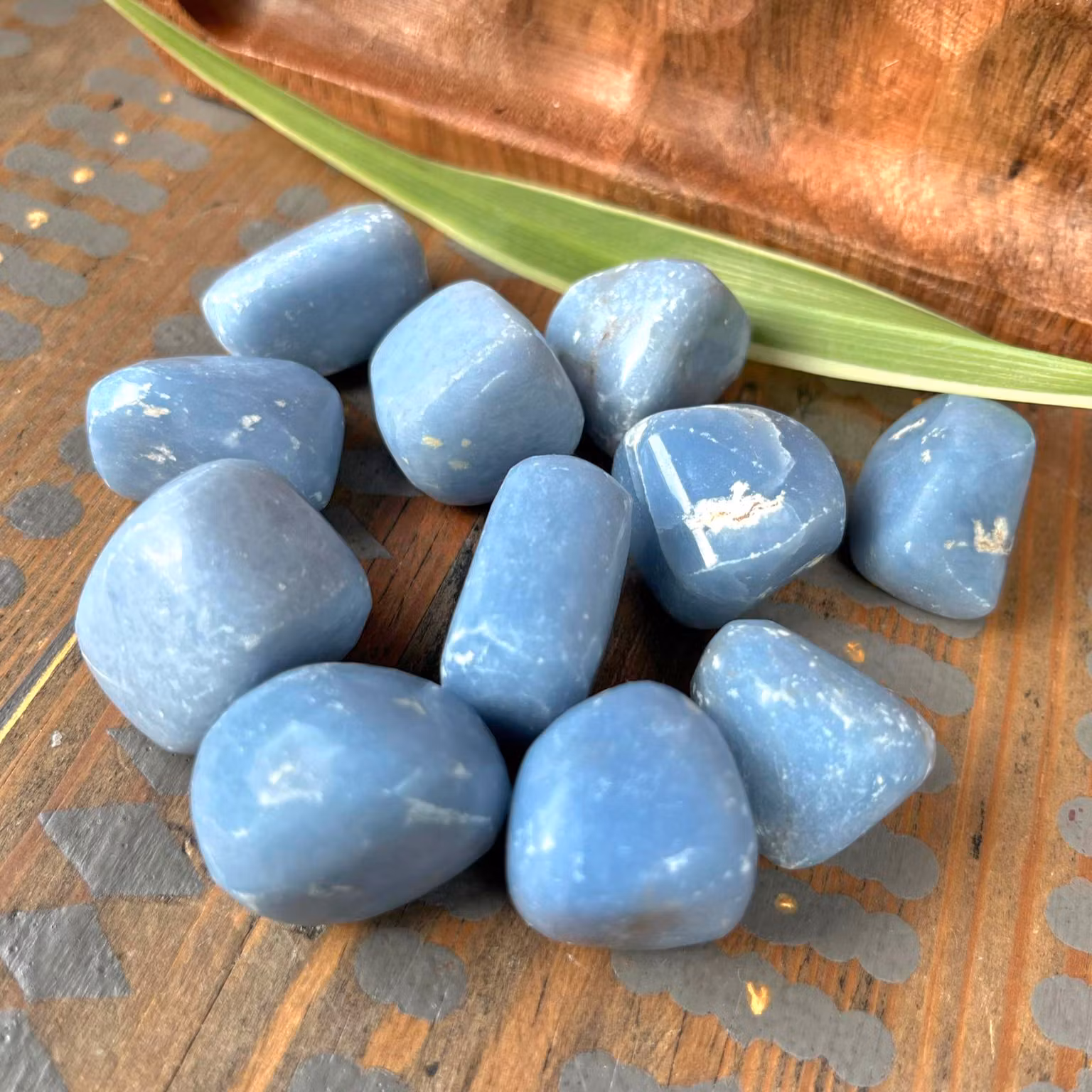 Lätt trumlad Angelit, 16-23 g M