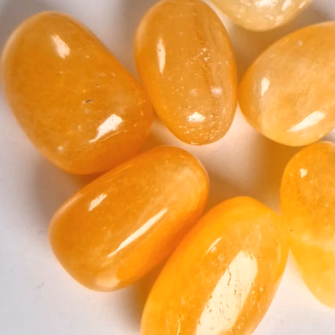 Trumlad Orange Kalcit, 10-15 g S. Vi väljer.
