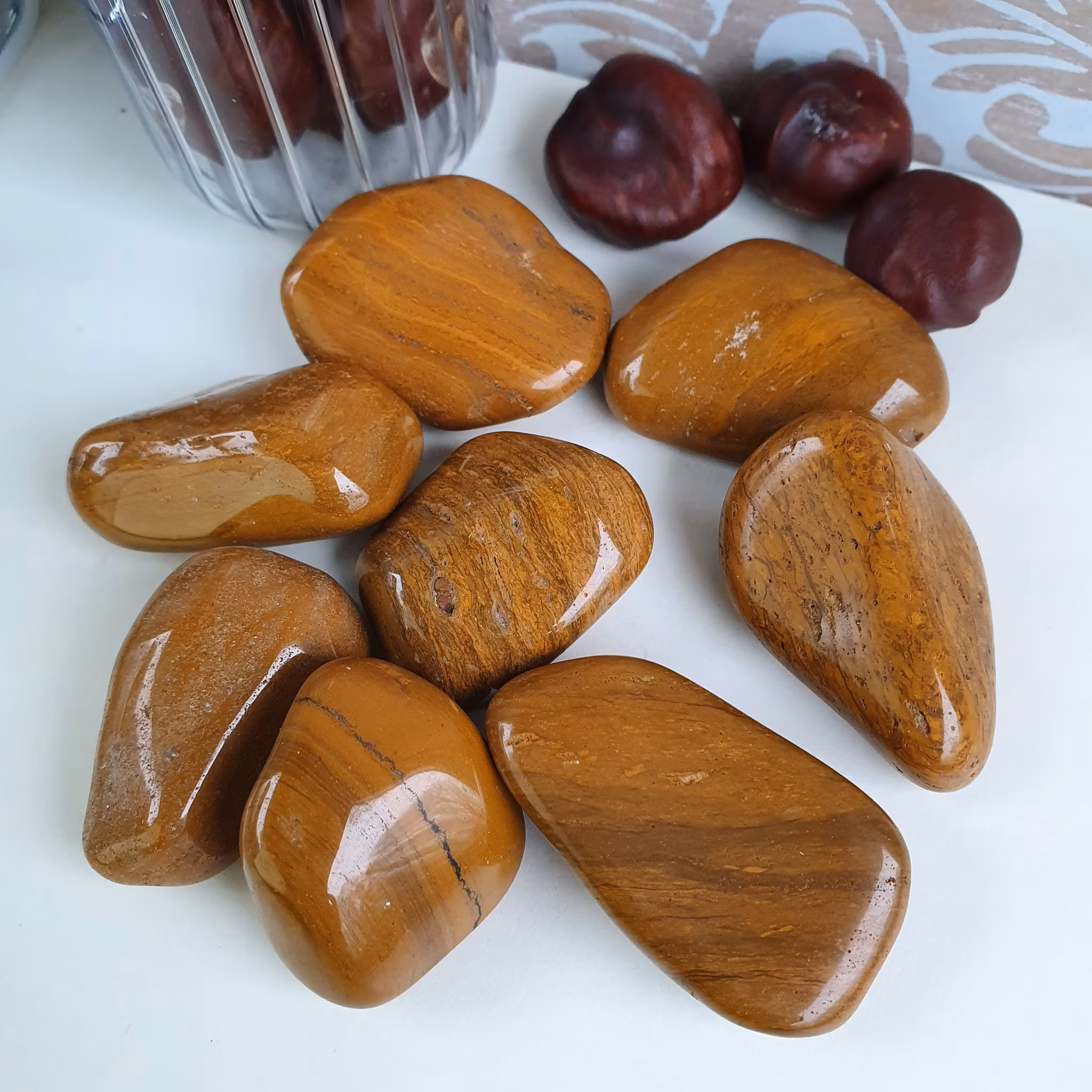 Trumlad Gul Jaspis 10-15 g S