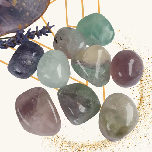 Trumlad Regnbågsfluorit B 16-23 g M