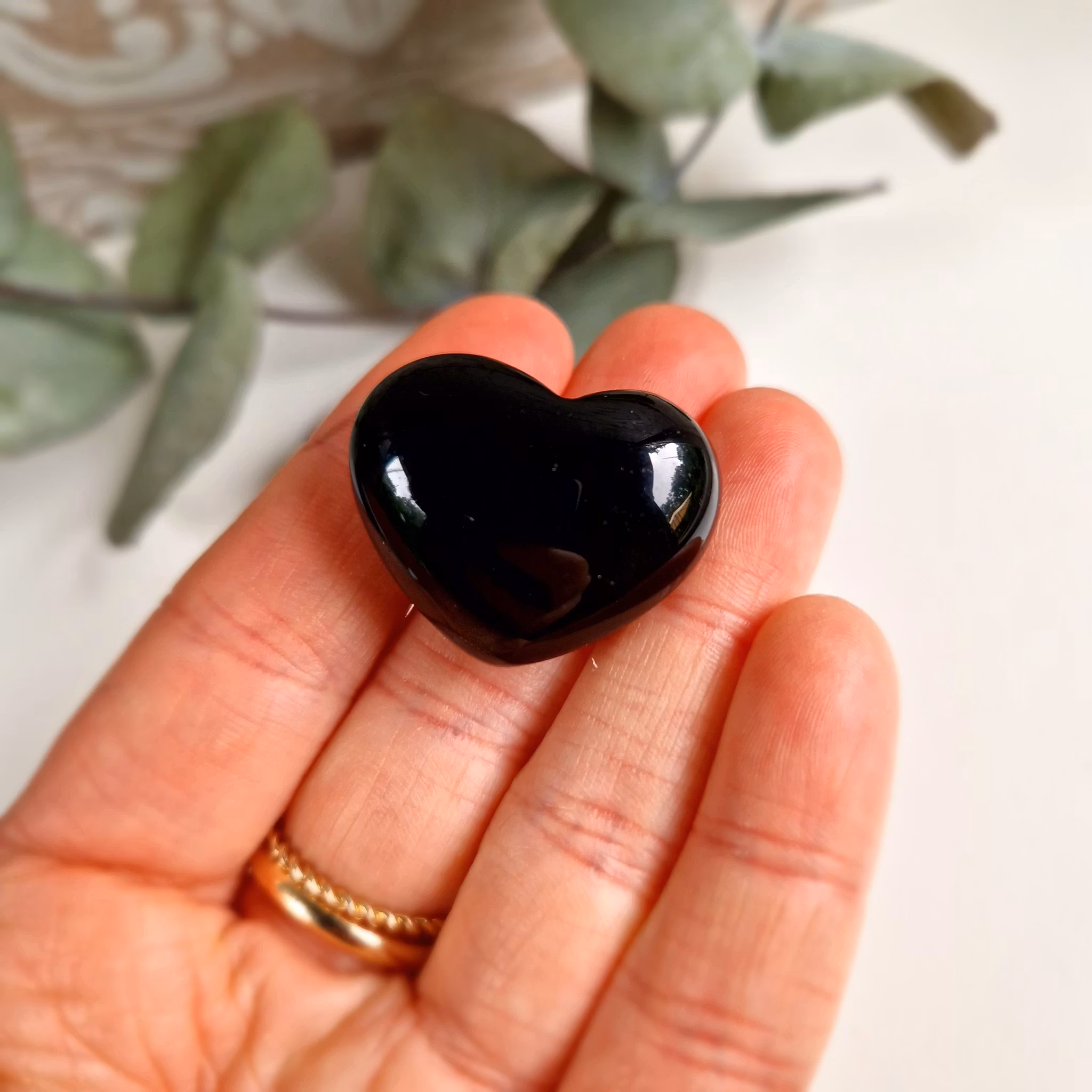 Bulligt hjärta Obsidian 3,5 cm