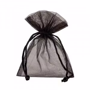 Organzapåse svart 12x9 cm