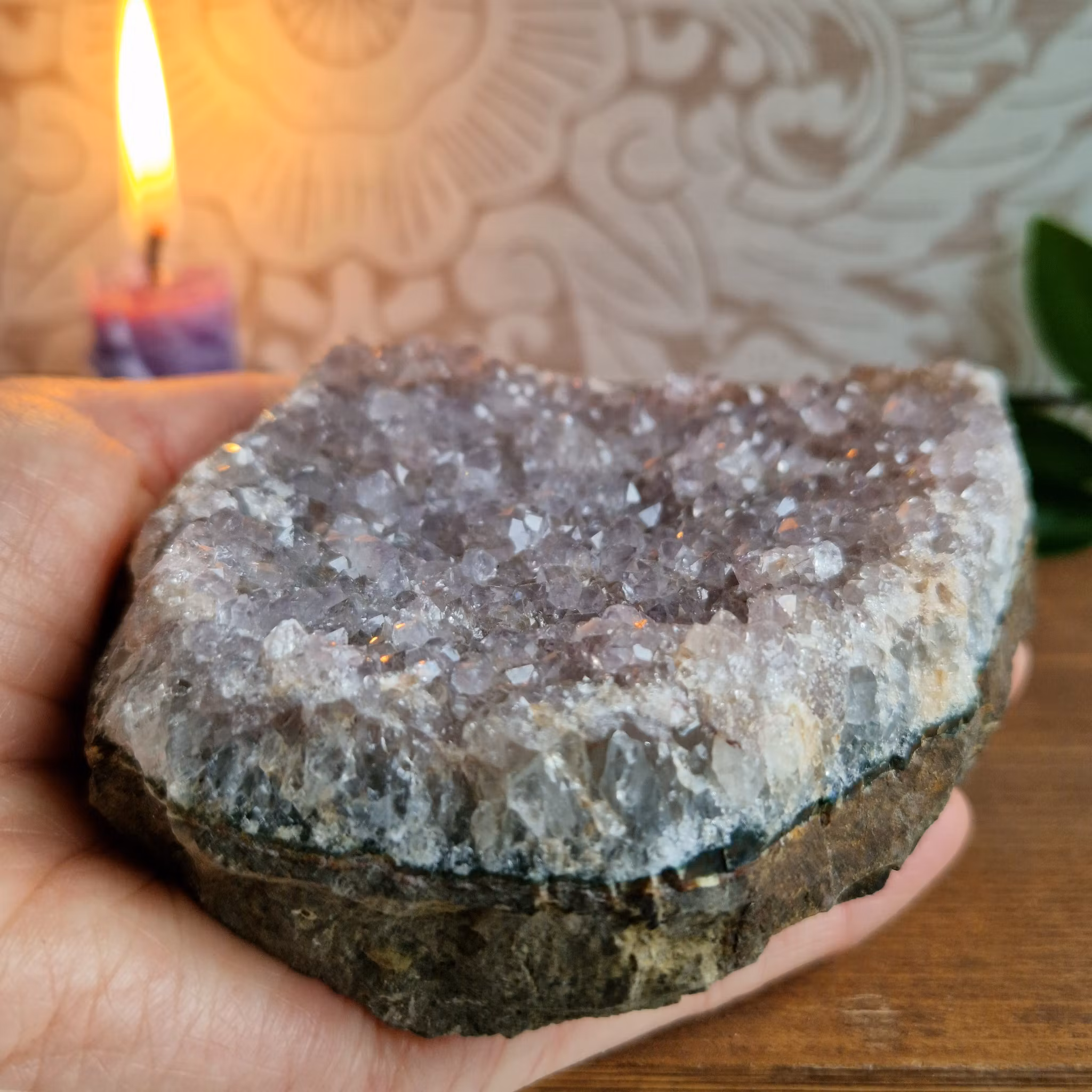 Kluster av Ametist B, 416 g. Detta ex