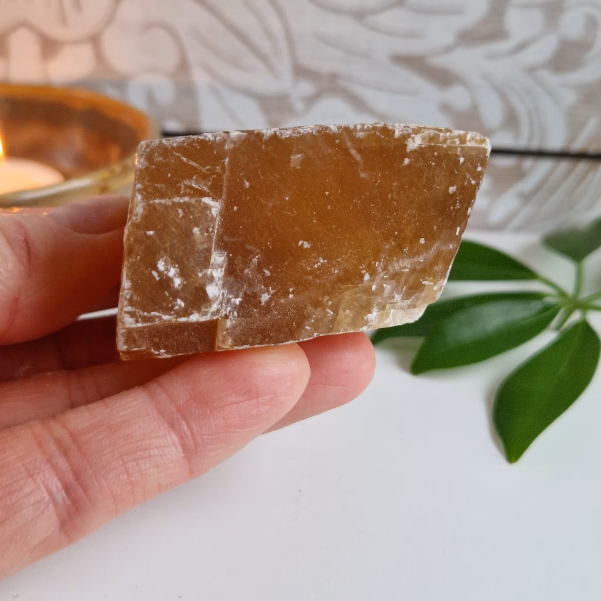 Rå Honungskalcit 113 g. Detta ex