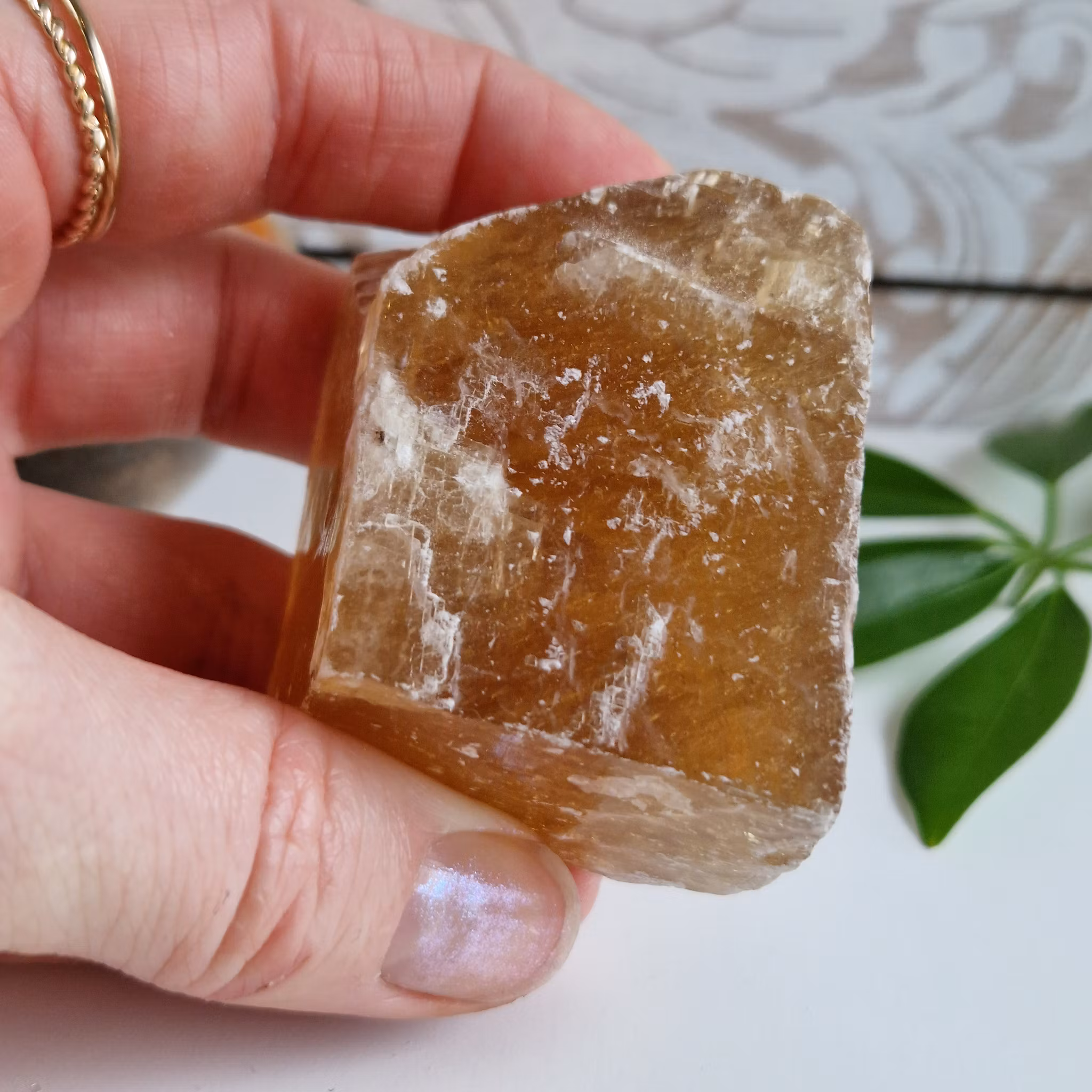 Rå Honungskalcit 113 g. Detta ex