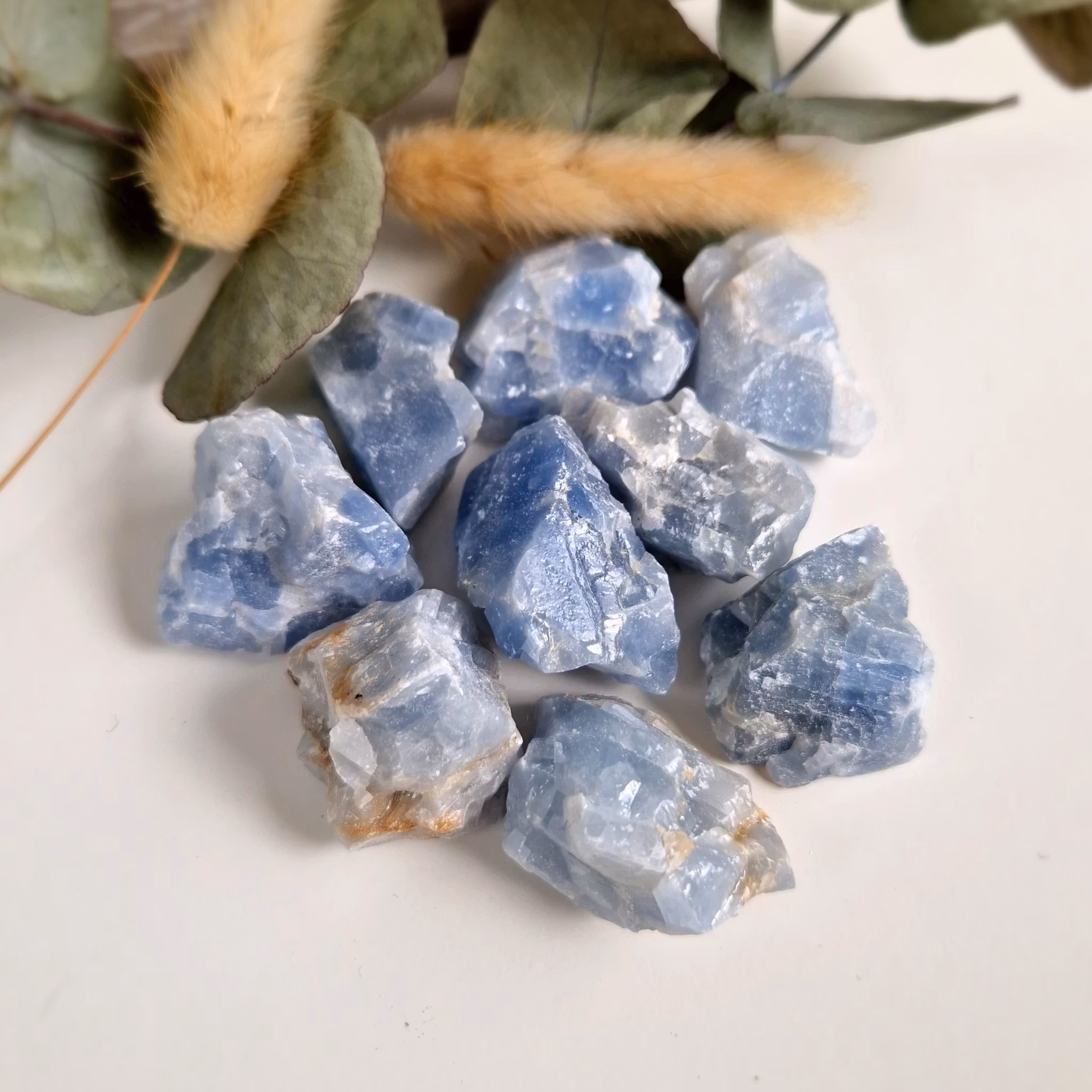 Rå blå Kalcit, behandlad 16-23 g M