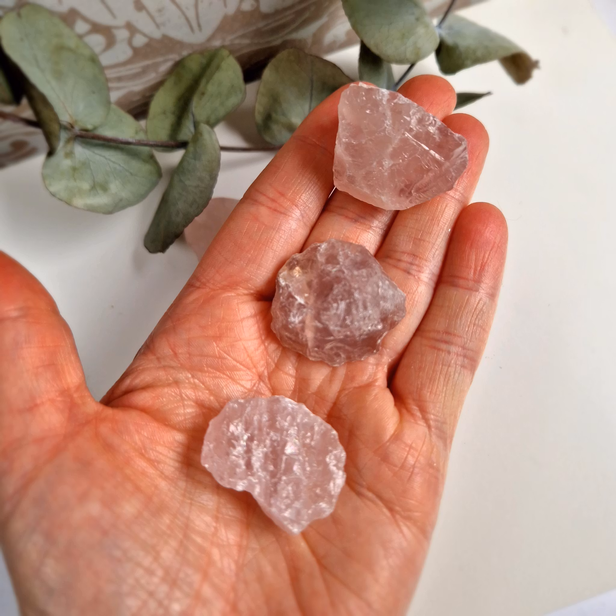 Rå Rosenkvarts 10-15 g S