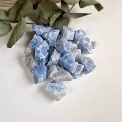 Rå blå Kalcit, behandlad 5-9 g XS