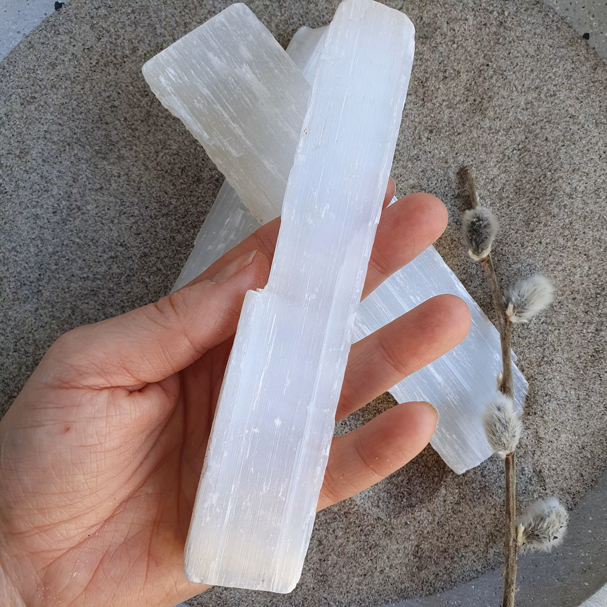 Rå stav av Selenit 120-140 g