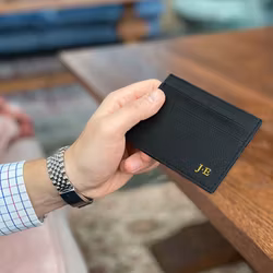 Black Saffiano pasjeshouder