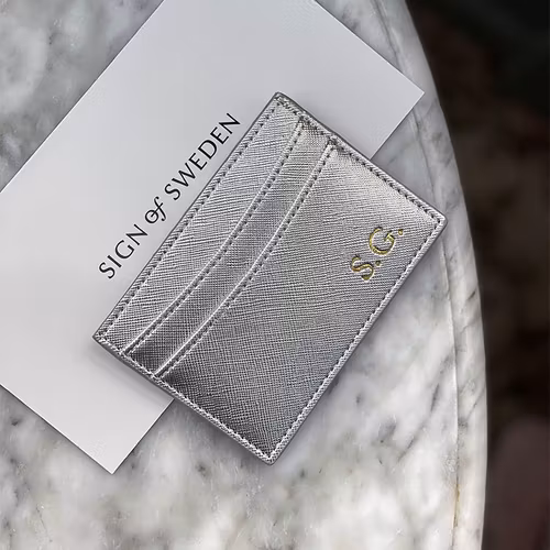Silver Metallic pasjeshouder